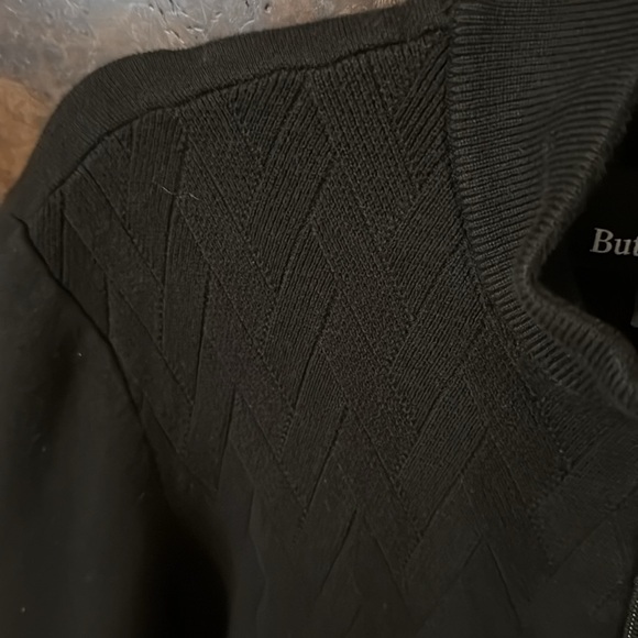 Buttercloth Men’s 1/2 Zip Up Black Pullover Sweater size L - Picture 3 of 7